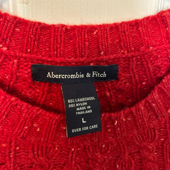 Abercrombie & Fitch Red Lambswool Sweater - Picture 2 of 6